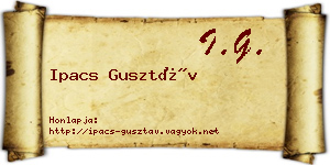 Ipacs Gusztáv névjegykártya