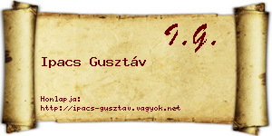 Ipacs Gusztáv névjegykártya